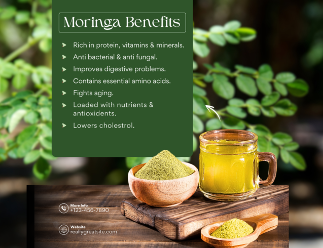 Green and White Modern Moringa Product Instagram Post (2560 x 1707 px)